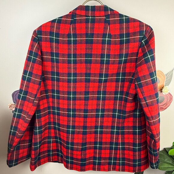 Pendleton Plaid Wool Blazer & Skirt Set - Size - 12 - Picture 5 of 12